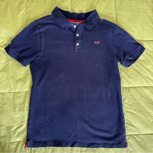 Boys Navy Vineyard Vines Short Sleeve Polo